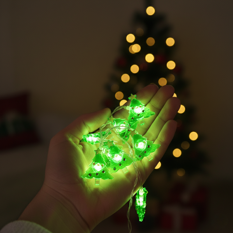 Guirlandes de Noël Lumineuse Sapins Verts Festifs