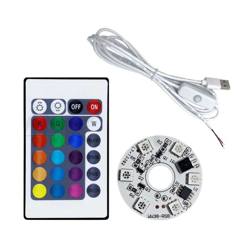 Télécommandes Infrarouges RGB pour éclairage LED avec 24 touches