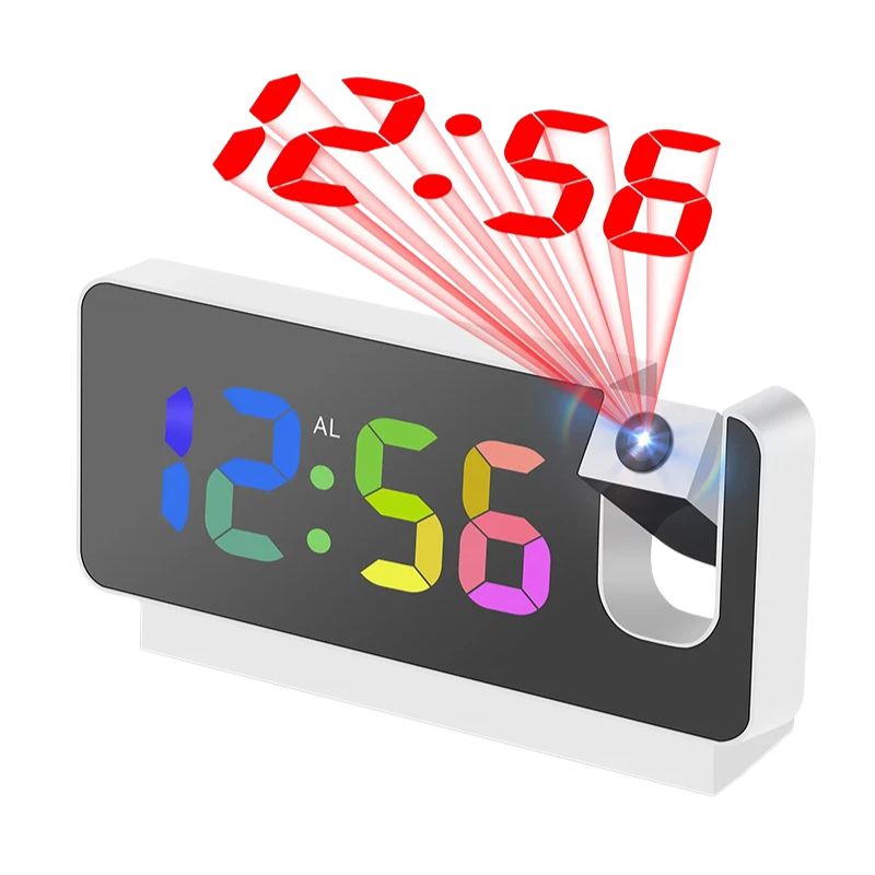 Horloge Numérique LED avec Projection Heure