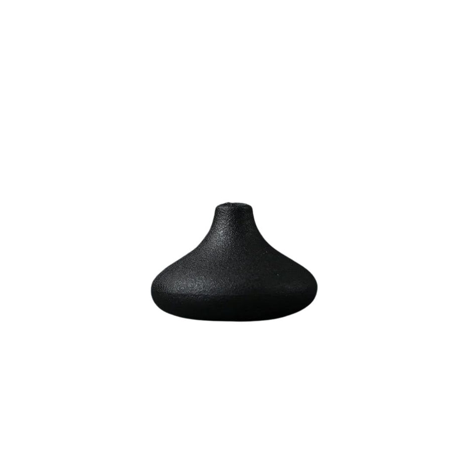 Vase Japonais en Céramique Noire