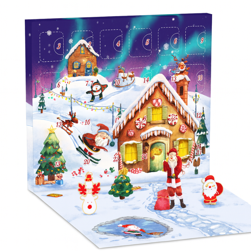 Calendrier De L’Avent Original 24 Pièces avec Accessoires De Noël Surprise