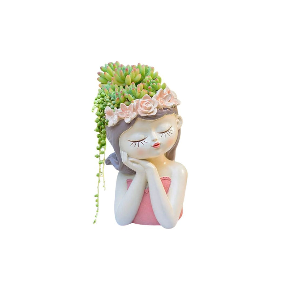 Vase Visage d'une Fille pour Fleurs