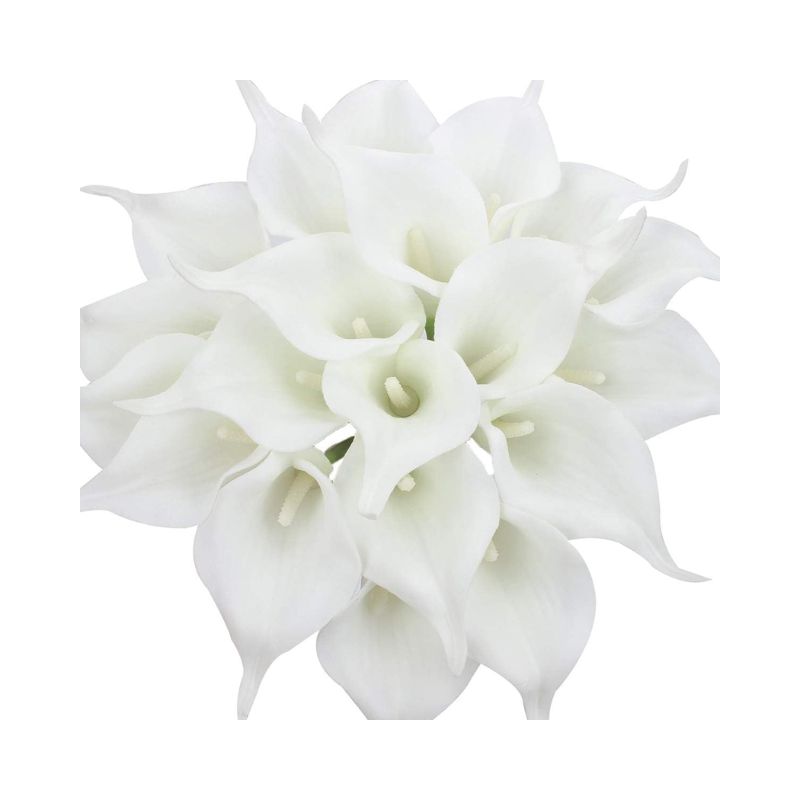 Fleur Artificielle Blanc Lys Calla En Bouquet Chic