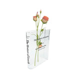 Vase Maison en Acrylique Transparent en Forme de Livre