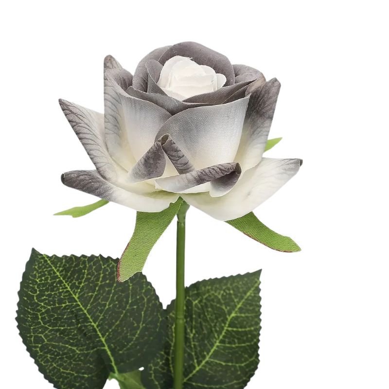 Fleur Artificielle Noir Avec Roses Bicolores En Bouquet Habillé