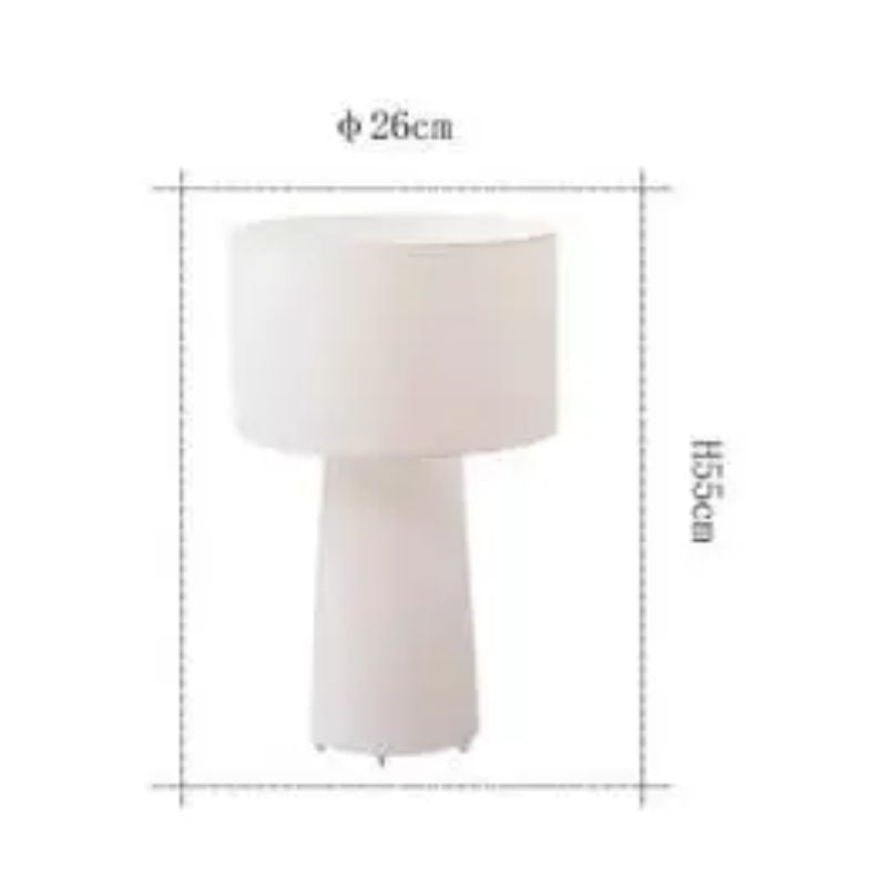 Lampe Champignon Blanche En Tissu Élégante Et Lumineuse