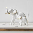 Sculpture Moderne Éléphant Parent Et Bébé Élégant