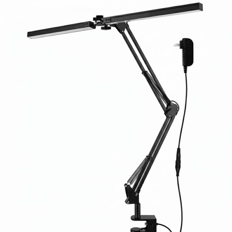 Lampe De Bureau LED Double Éclairage À Pince