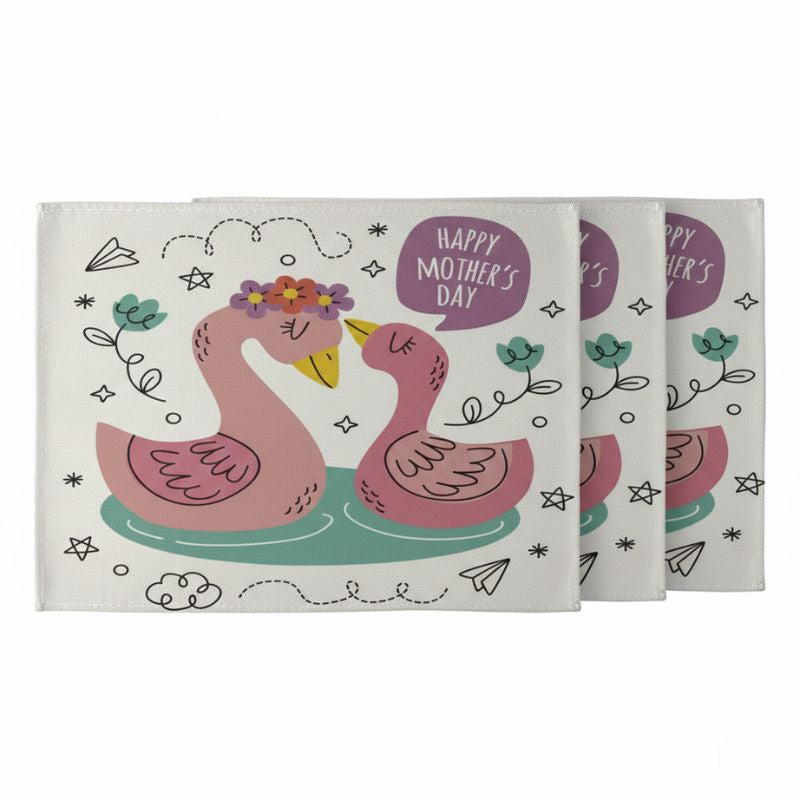 Set De Table En Lin Motif Oies