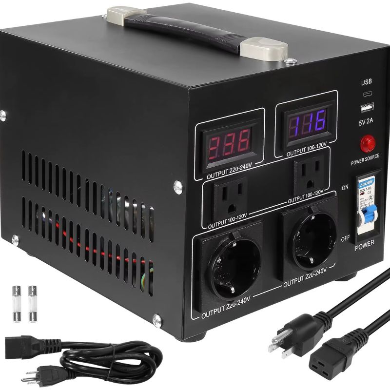 Convertisseur Électrique Avec Protection Sécurisée Et Prises Intégrées