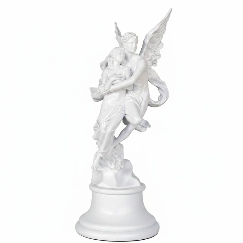 Sculpture Grecque Ange Ailé En Scène Romantique