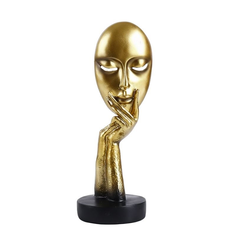 Sculpture Visage Décorative En Design Moderne Élégant