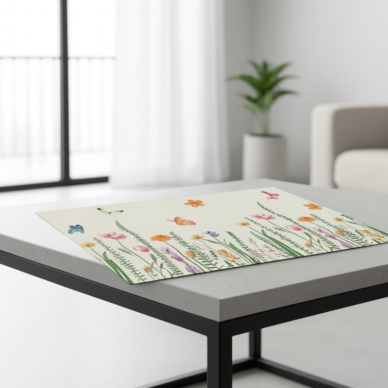 Set De Table Lavable Motif Floral Printanier