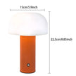 Lampe Champignon Orange Rechargeable Avec Interrupteur Tactile