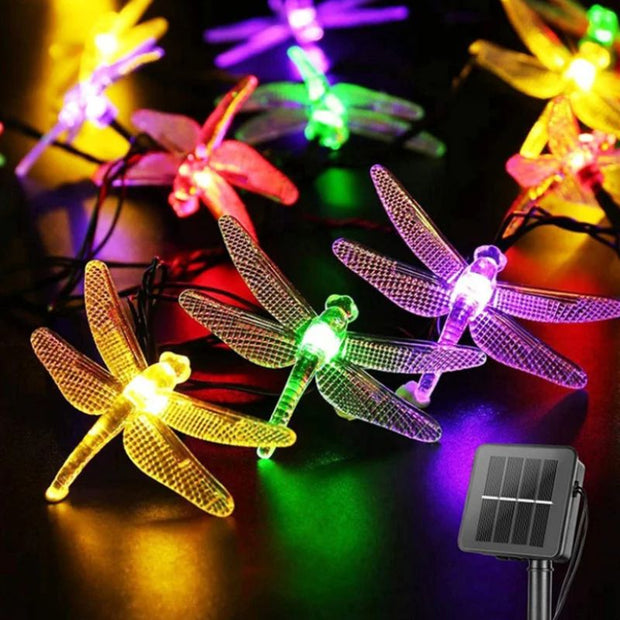 Guirlandes Solaires Libellules Fantaisie LED