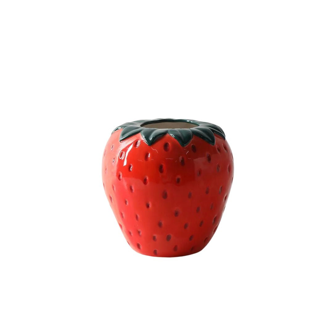 Vase Fraise en Céramique Pour Décoration
