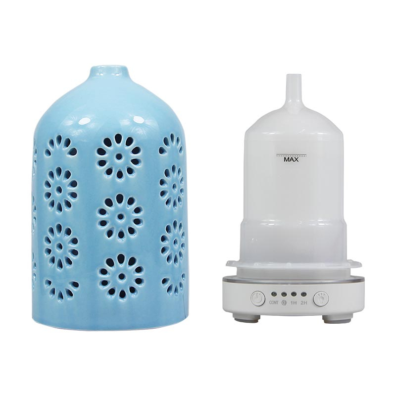 Diffuseur D’Huiles Essentielles Design En Céramique Bleu Élégant