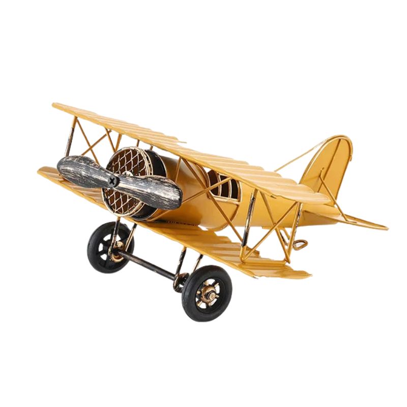 Sculpture Métal Avion Vintage