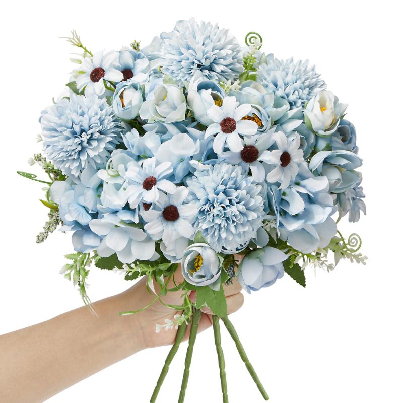 Fleur Artificielle Bleu Composition Élégante