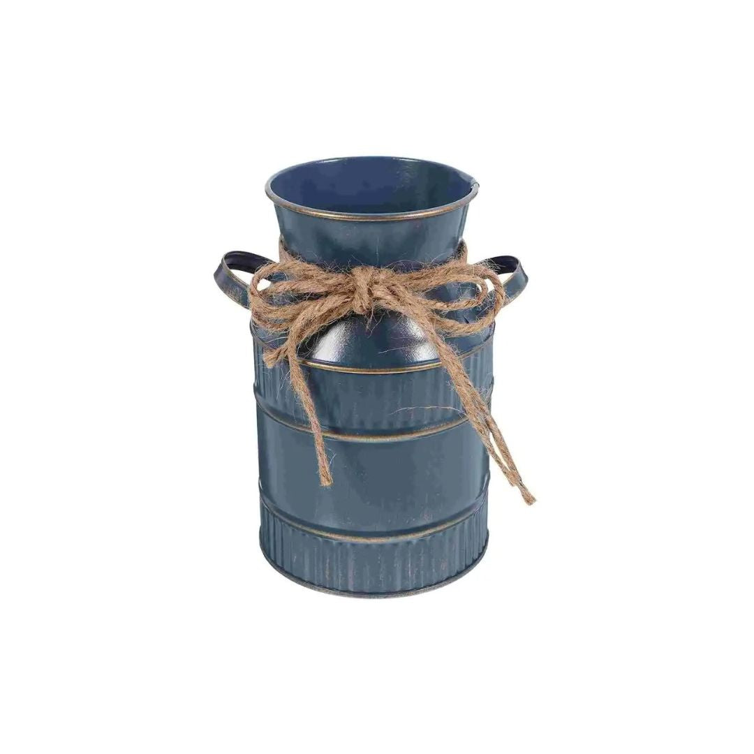 Vase Vintage pour Fleur en Métal Galvanisé