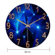 Horloge Murale Ronde En Verre Trempé Style Moderne