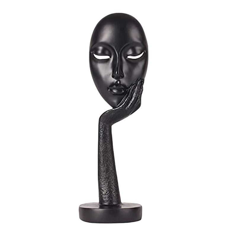 Sculpture Visage Artistique Avec Expression Abstraite