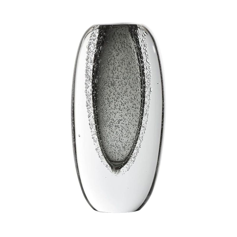 Vase Murrano en Verre Soufflé Gris Luxueux