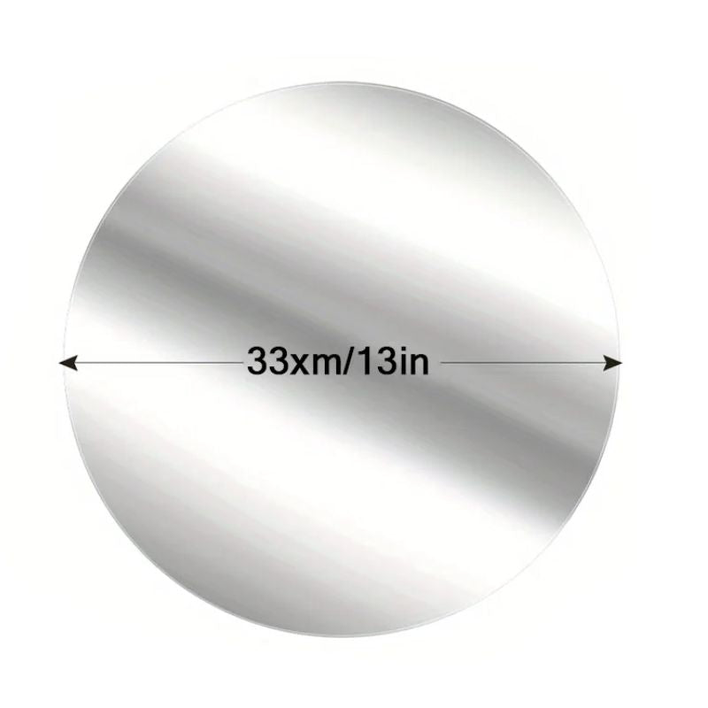 Set De Table Jetable Argenté Rond Avec Effet Miroir Élégant 50 Pièces