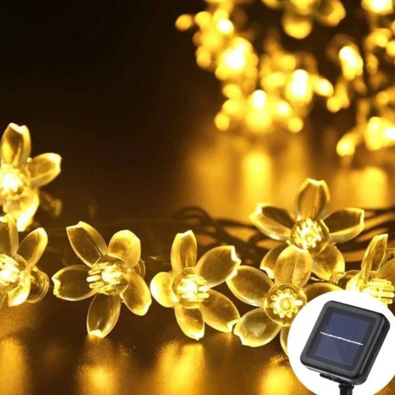 Guirlandes Solaires LED Fleurs Lumineuses