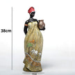 Sculpture Femme Africaine En Décoration Artisanale Avec Jarre