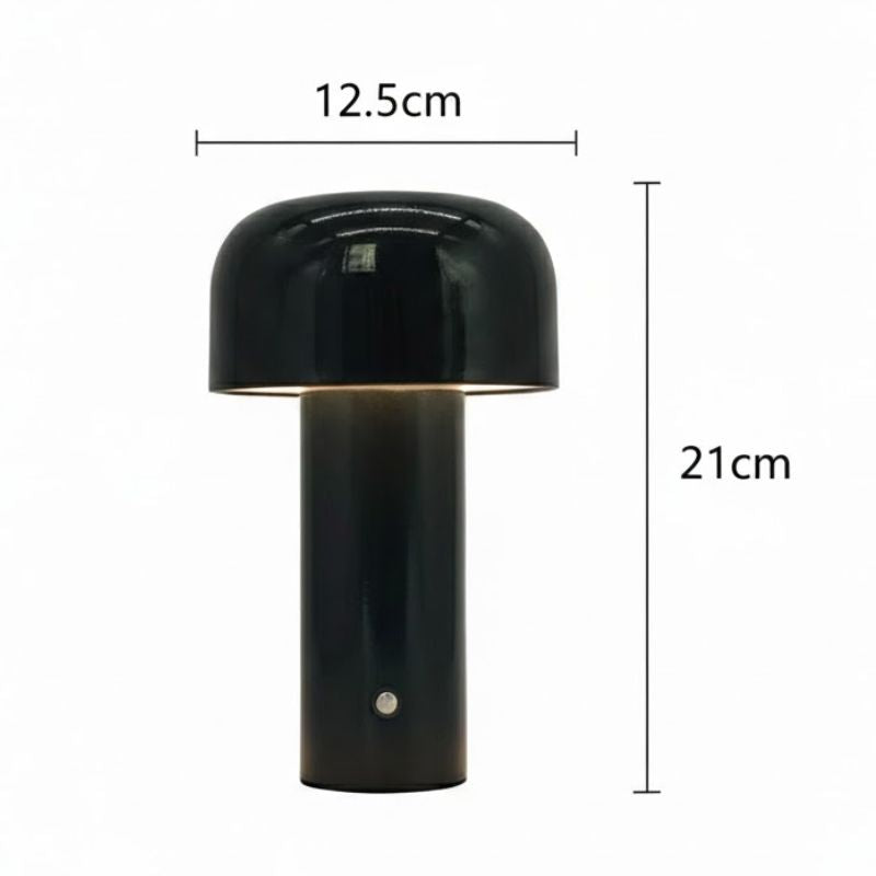 Lampe Champignon Noire Élégante