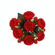 Fleur Artificielle Rouge En Bouquet Décoratif Raffiné