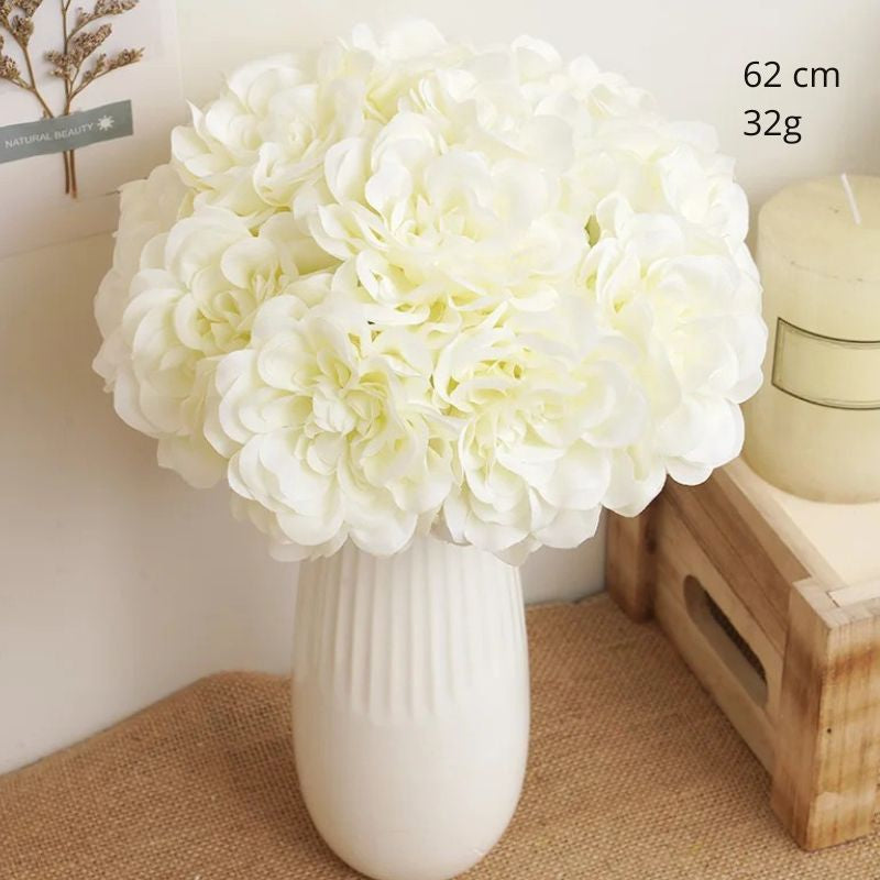 Fleur Artificielle Blanc Pivoine Effet Soie Élégant