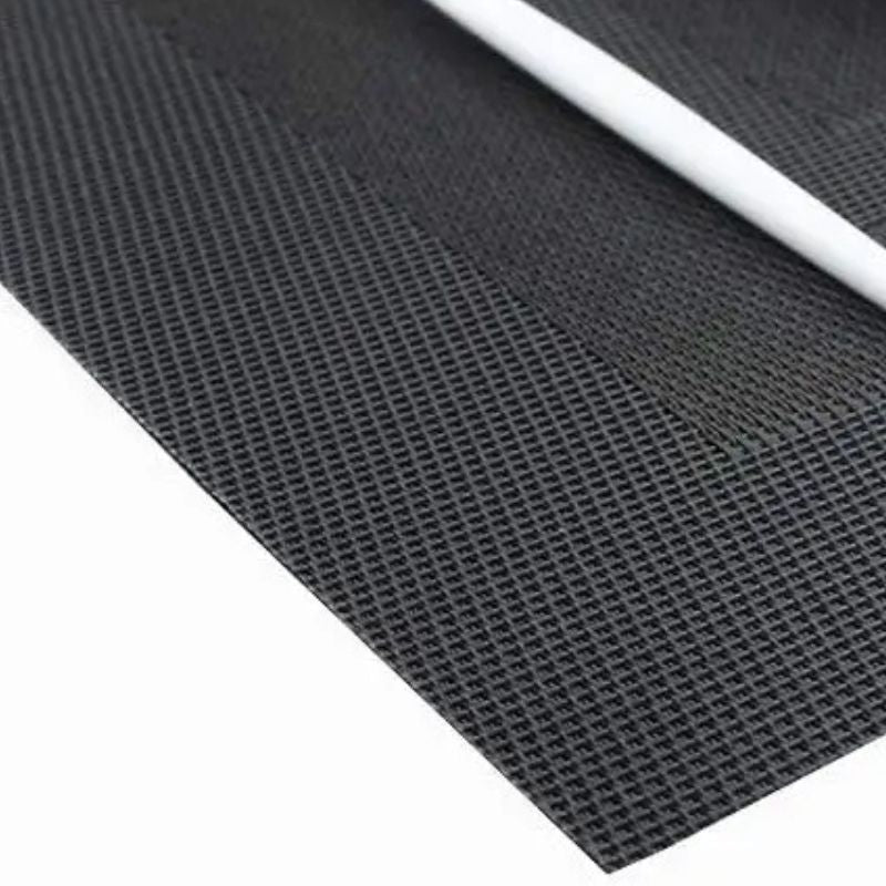 Set De Table Vinyle Noir Antidérapant Et Résistant À La Chaleur 6 Pièces