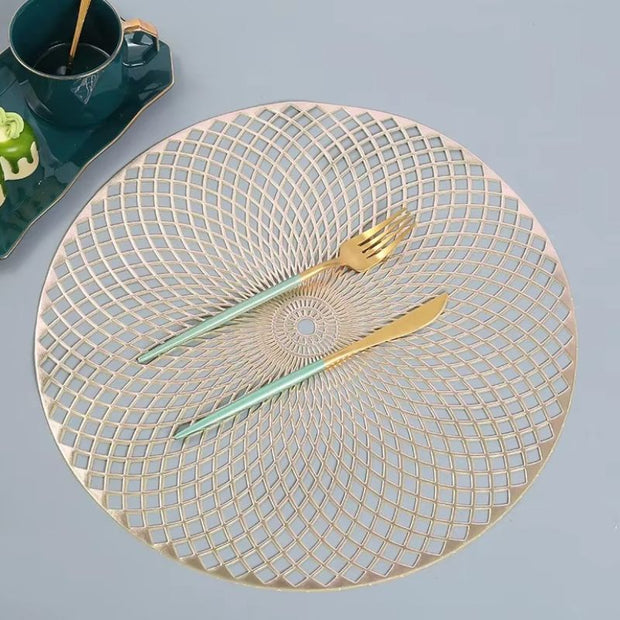 Set De Table Vinyle Motif En Spirale Brillant