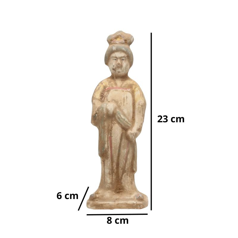 Sculpture En Argile Figurine Musicienne Style Dynastie Tang