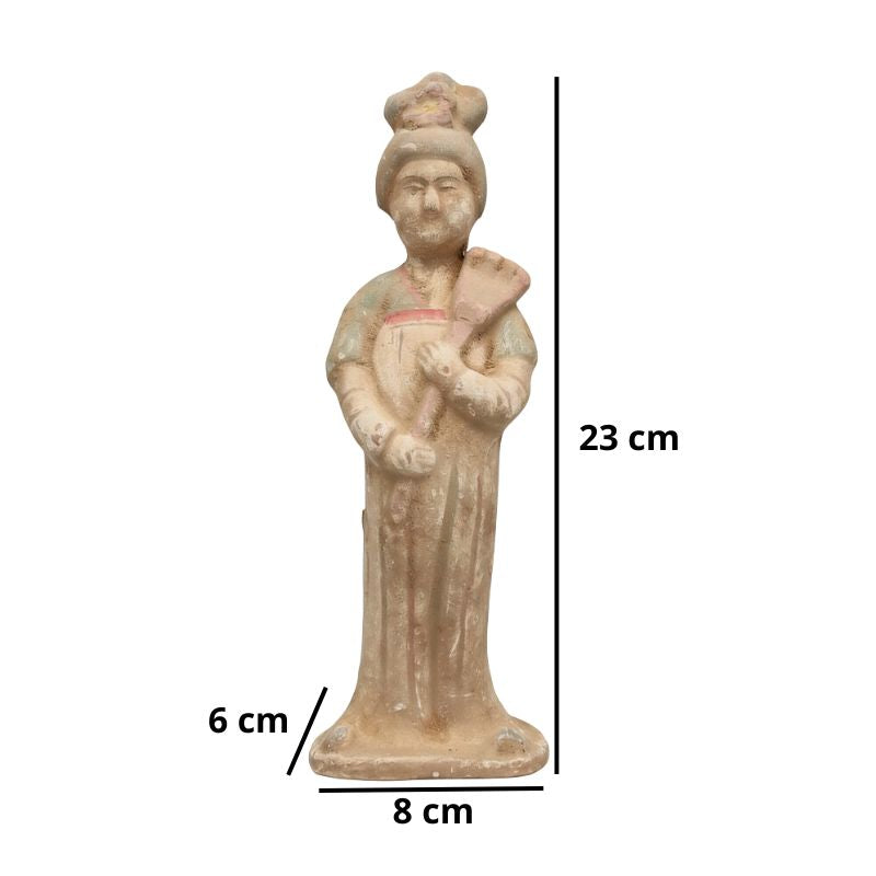 Sculpture En Argile Statue Musicienne Antique