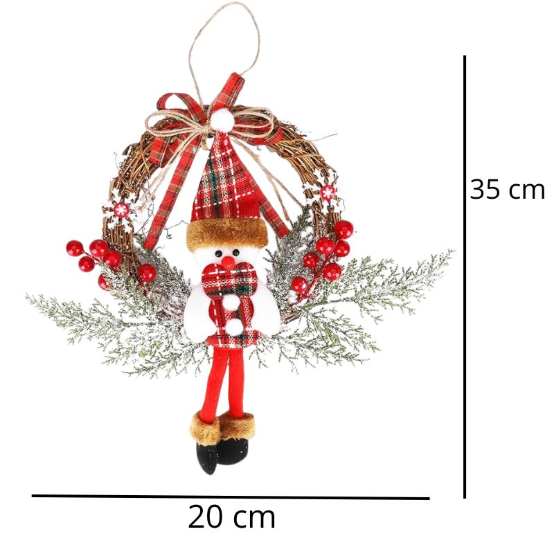 Décorations de Noël Couronne Bonhomme de Neige