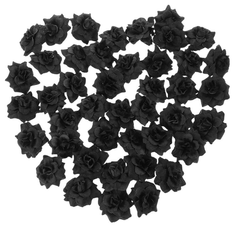 Fleur Artificielle Noir Avec Têtes De Roses