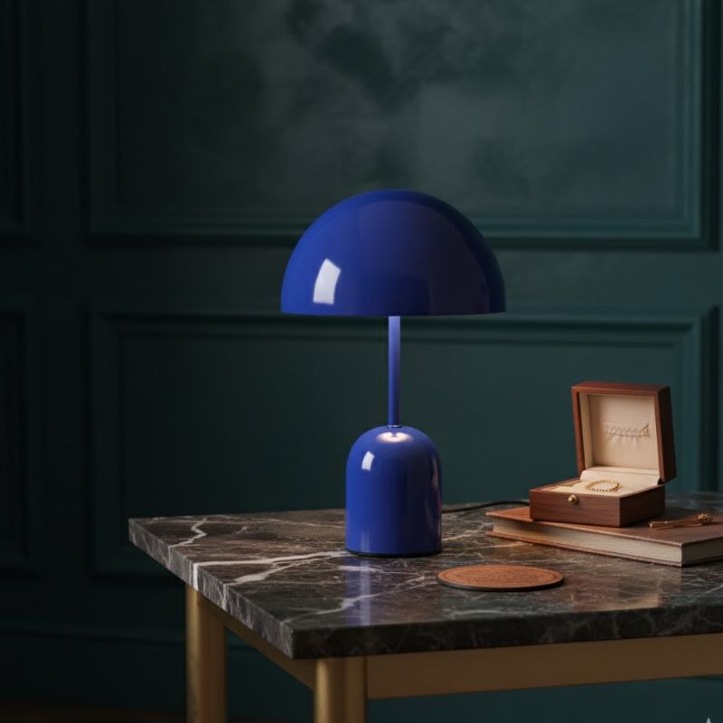 Lampe Champignon Bleue Moderne Avec Interrupteur Tactile