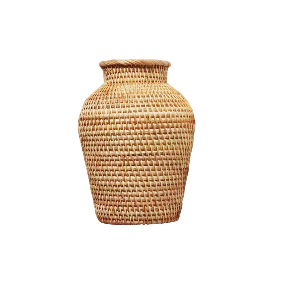 Vase en Osier pour Fleurs Sèches