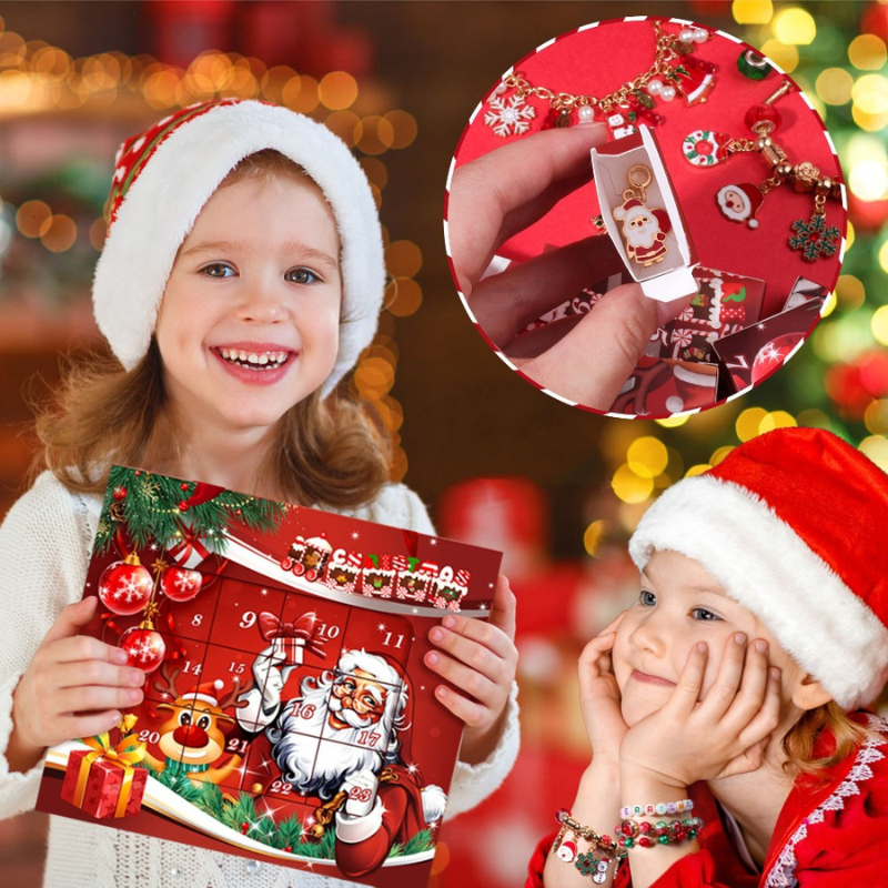 Calendrier De L’Avent Bricolage De Noël Coloré 24 Pièces