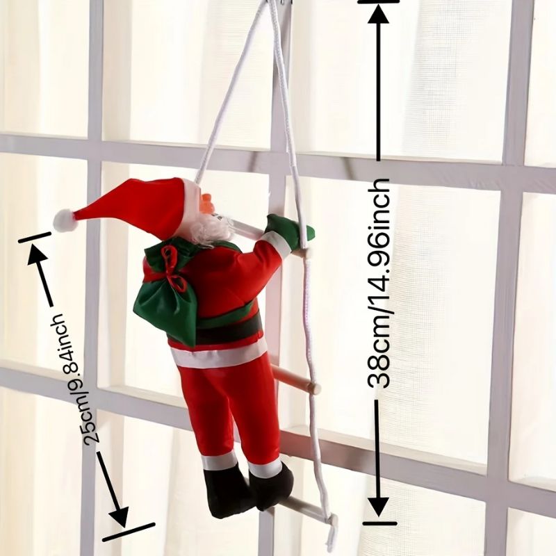 Décorations Père Noël Grimpant sur Échelle