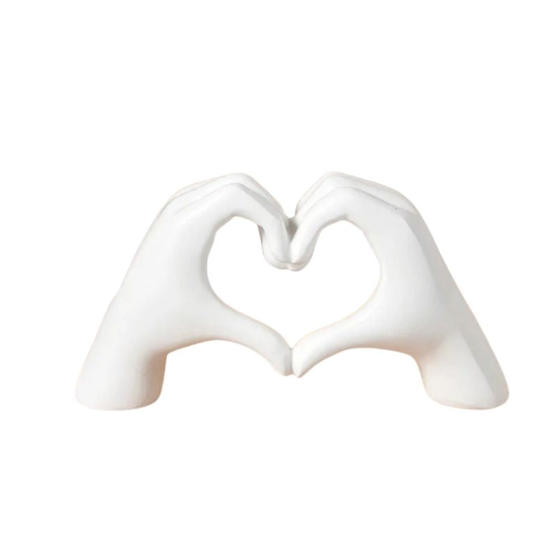 Sculpture Moderne Mains En Cœur Design