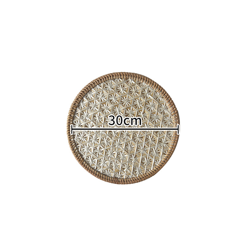 Set De Table Rotin Rond Tressé À La Main Style Bohème