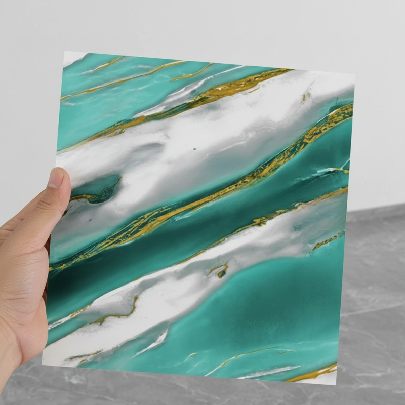 Panneau Mural Salle De Bain Décoratif Avec Style Marbré Raffiné