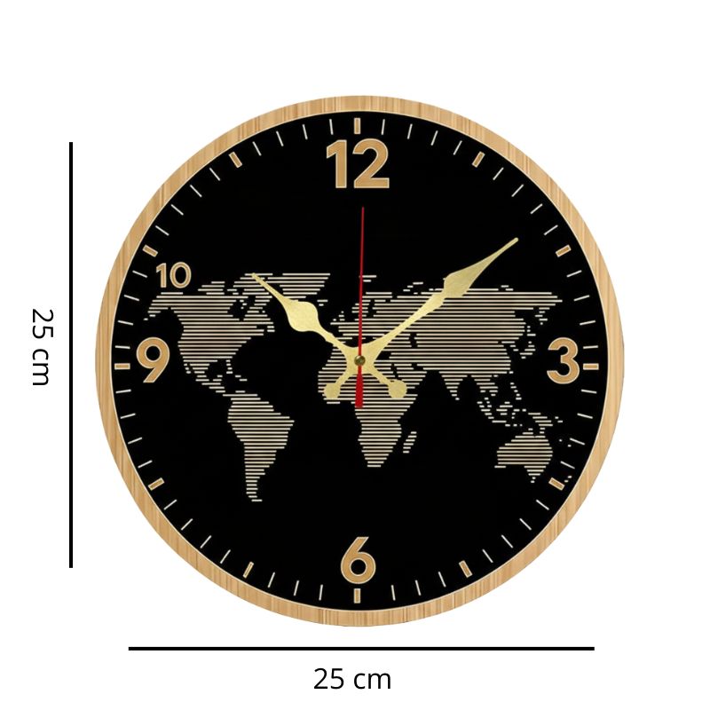 Horloge Murale Avec Design Carte Du Monde