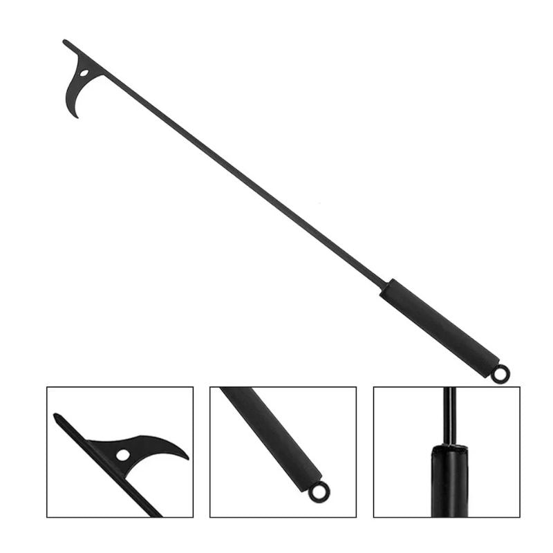 Pince À Feu En Fer Noir Long avec Manche Sécurisé
