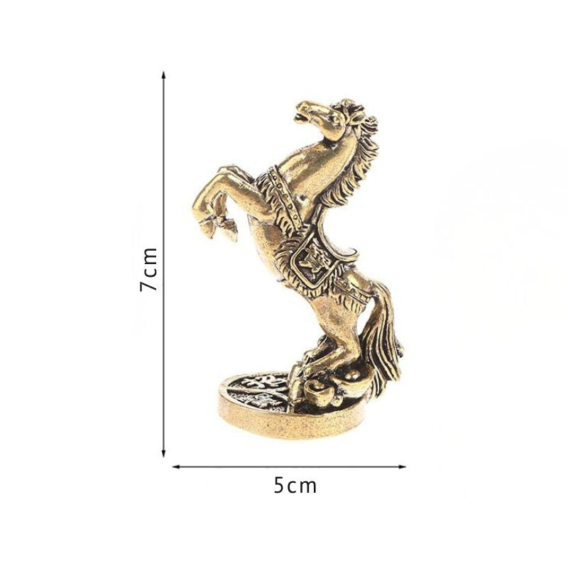 Sculpture Métal Cheval Statue Vintage