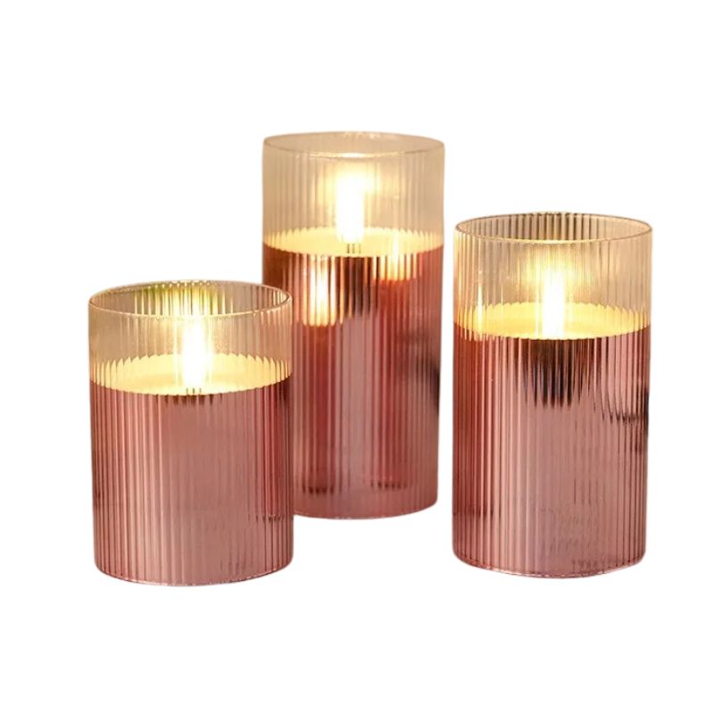 Éclairages De Table Élégants Avec Verre Strié